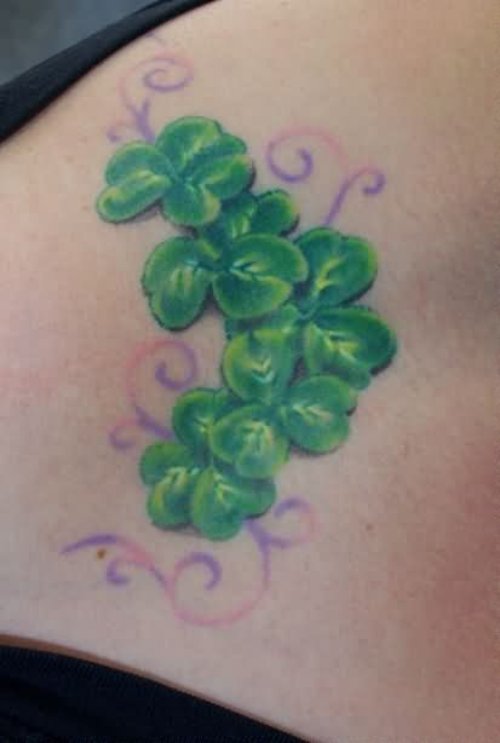 Green Clover Tattoos Designs