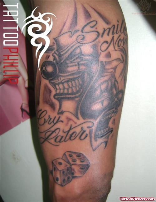 Smile Now Cry Later Clown Tattoos