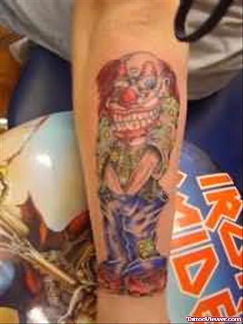 Standing Clown Tattoo On Wrist
