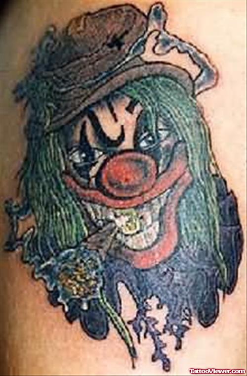 Blissful Joker Clown Tattoo