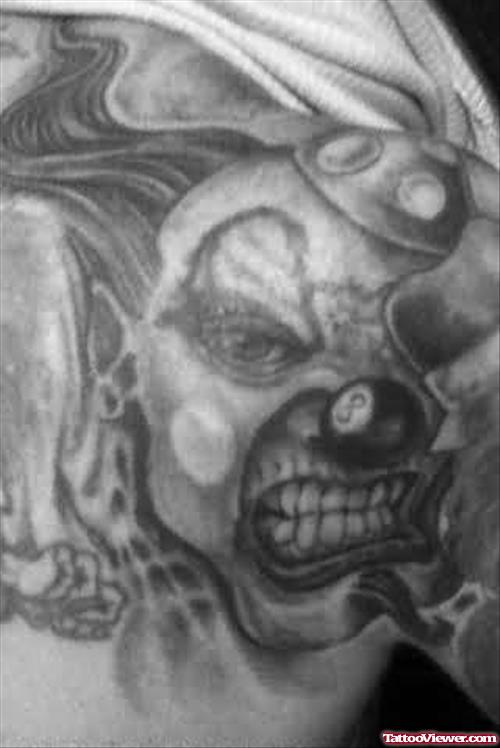 Angry Joker Clown Tattoo