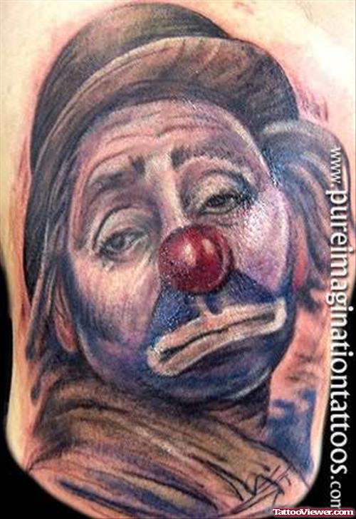 Clown sad Face Tattoo