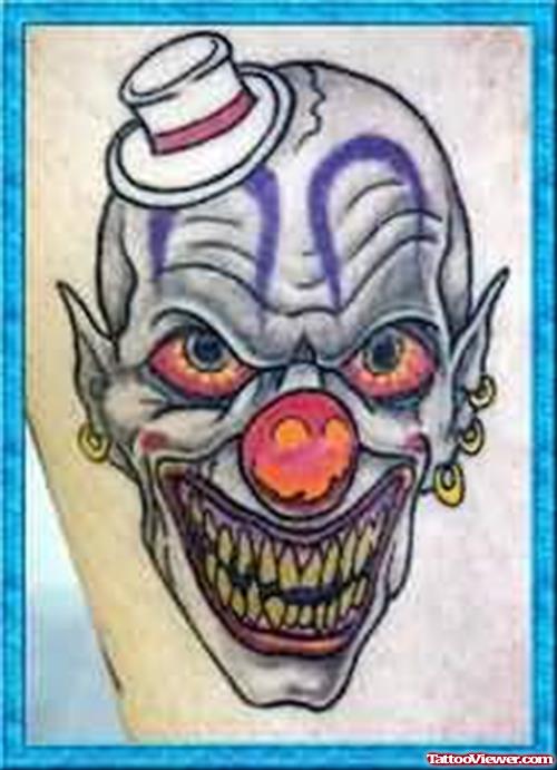 Clown With Cap Tattoo Sample