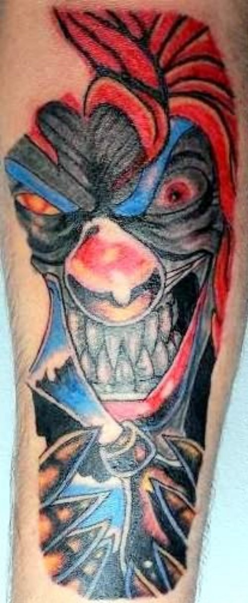 Coloured Clown Tattoo