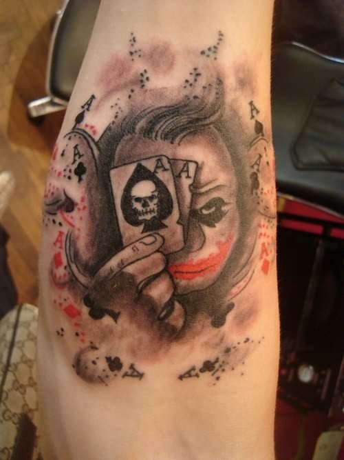 Skull Eye Clown Tattoo