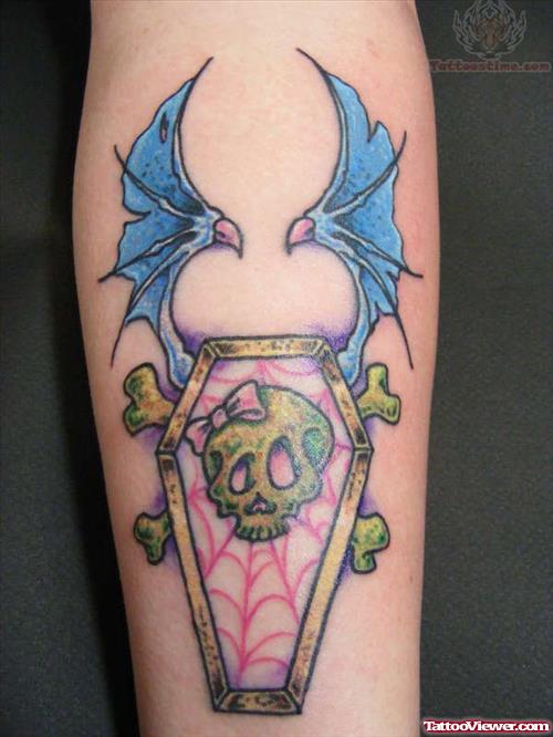 Skull And Coffin Tattoo