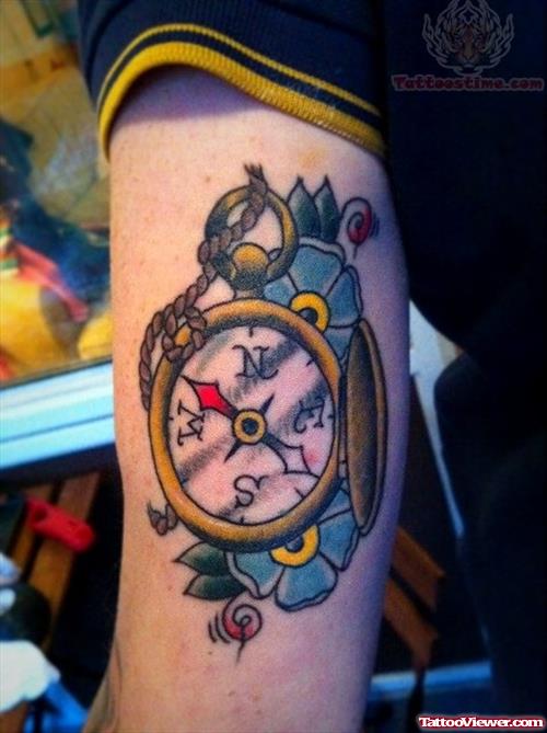 Old School Compass Tattoo
