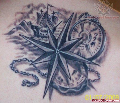 Star And Compass Tattoo