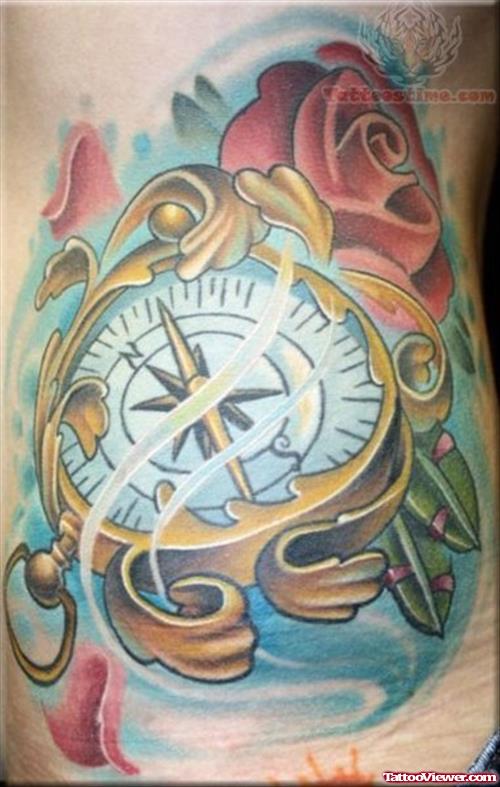 Awesome Compass Tattoo