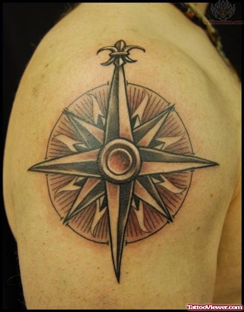 Shoulder Compass Tattoo