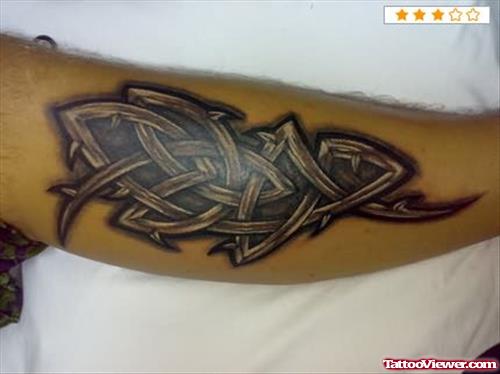 Tribal Corset Arm Tattoo