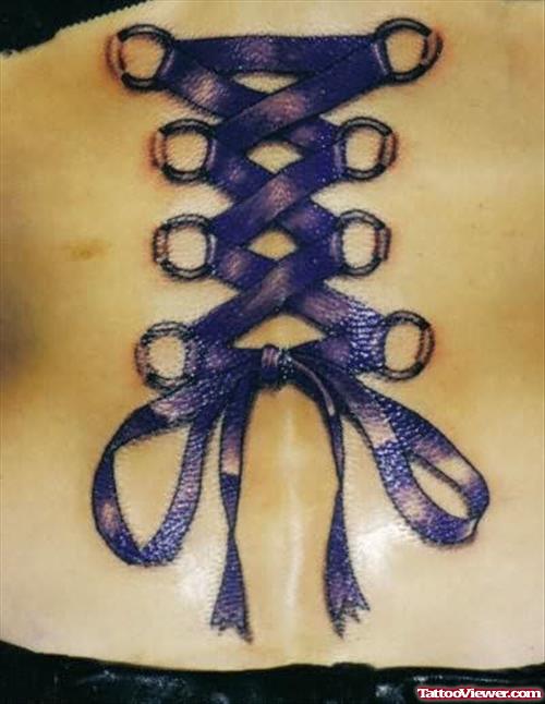 Corset Purple Ink Tattoo