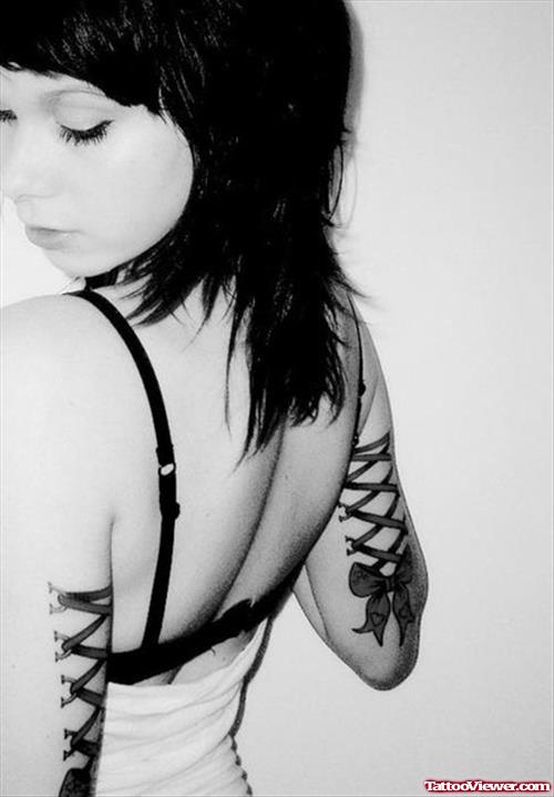 Corset Piercing Tattoos For Girls