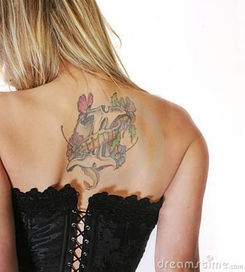 Blond Woman Corset Tattoo