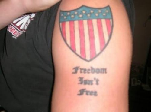 American Tattoo On Shoulder For Boys