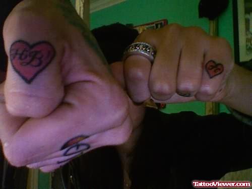 Heart Matching Tattoo for Couples