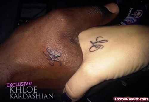 Love Couple Tattoo On Hands