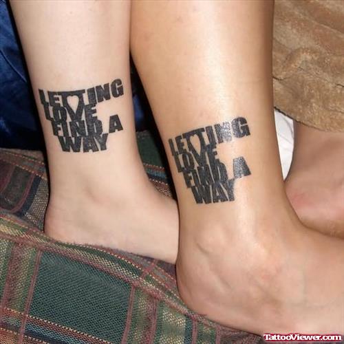 Letting Love Couple Tattoo