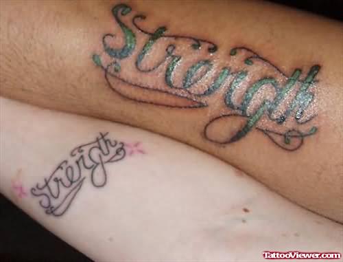 Strenght Couple Tattoo