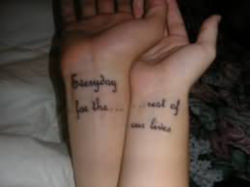 Lives Couple Tattoo On Wrist