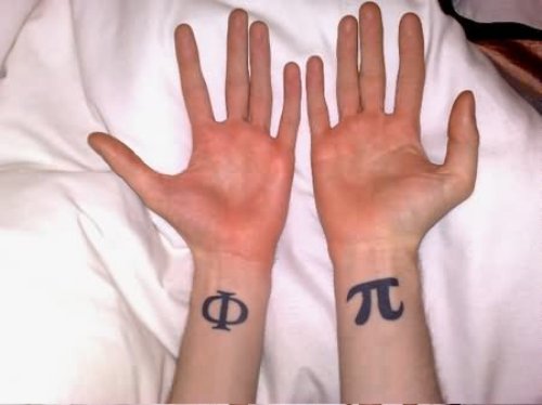 Pi - Phi Couple Tattoo