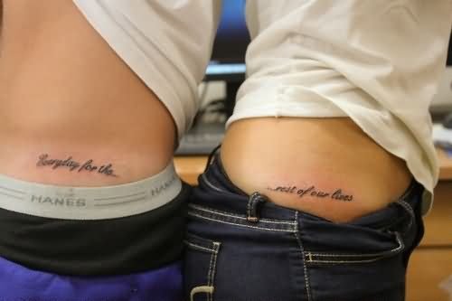 Rib Side Couple Tattoo