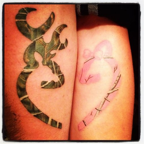 Tribal Couple Tattoos On Sleeve