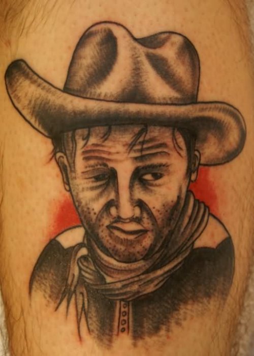 Cowboy Face Tattoo