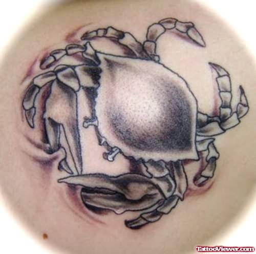 Crab Shaded Tattoo
