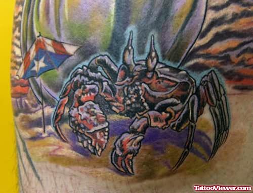 A Closeup of Crab Tattoo