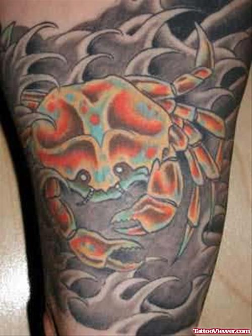 Large Attractive Crab Tattoo