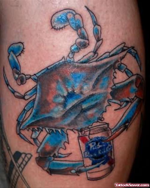 Crab Blue Tattoos