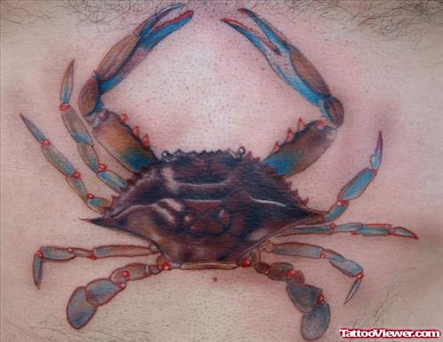 Blue Crab Tattoo On Body