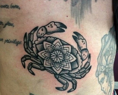 Mandala Crab Tattoo Design