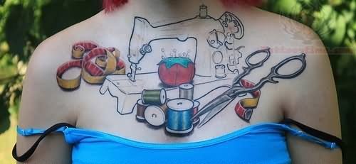 Craft Tattoo On Chest For Girls
