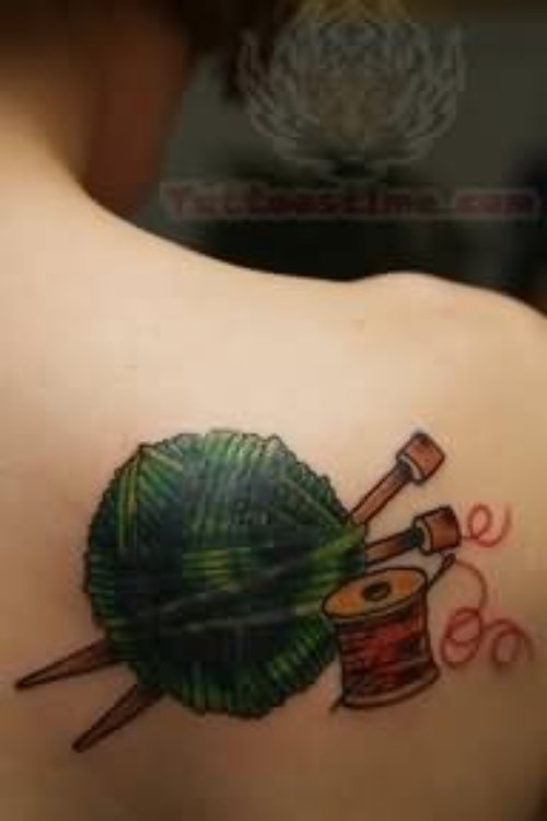 Green Ink Yarn Crochet Tattoo