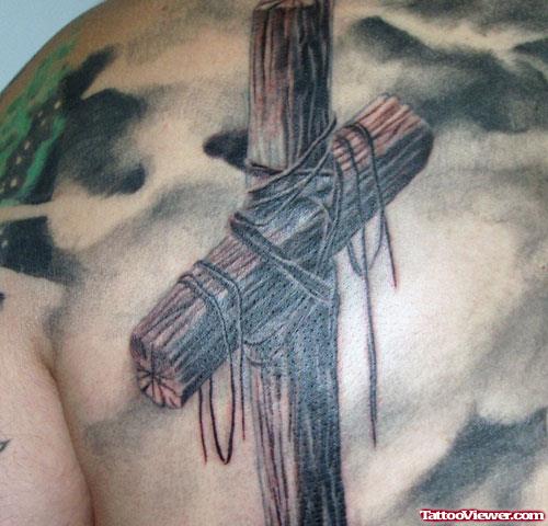 Old Wooden Cross Tattoo