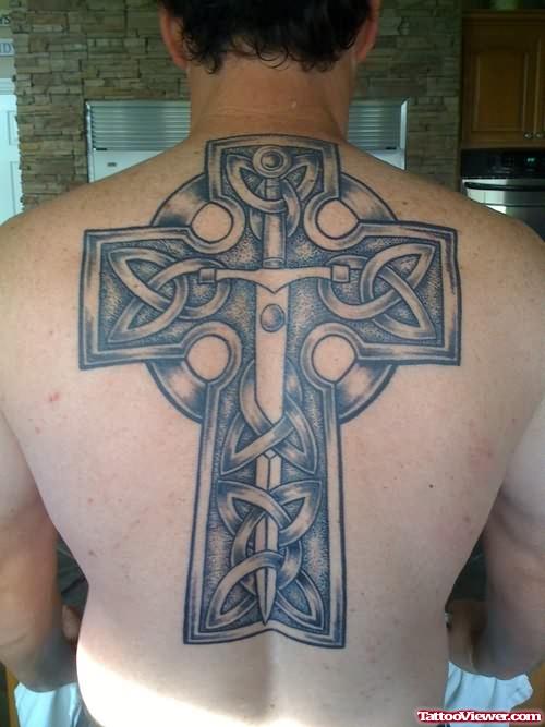 Celtic Cross Tattoo on Back