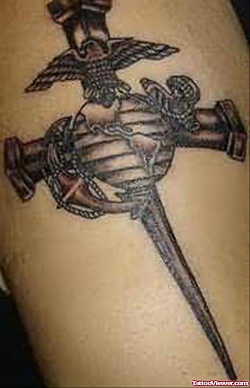 Sword Cross Tattoo