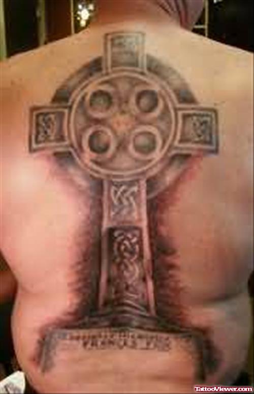 Cross Tattoo On Back For Men