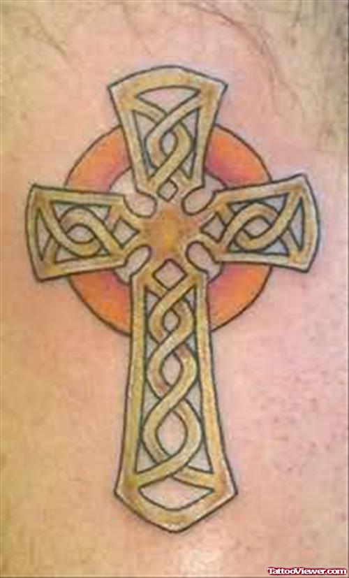 Awesome Celtic Cross Tattoo