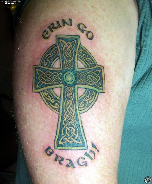 Celtic Green Cross Tattoo