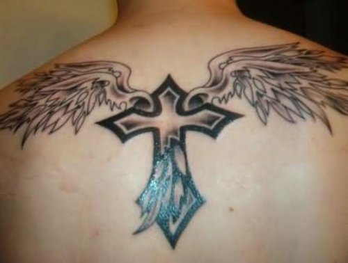 Cross With Wings - Cross Tattoo