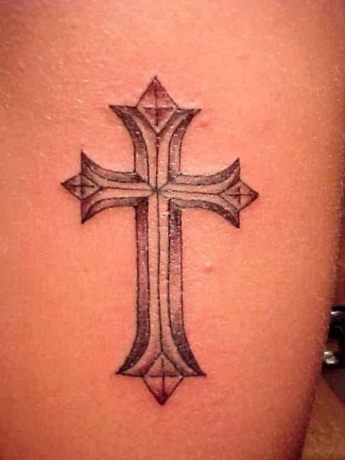 Bicep Cross Tattoo