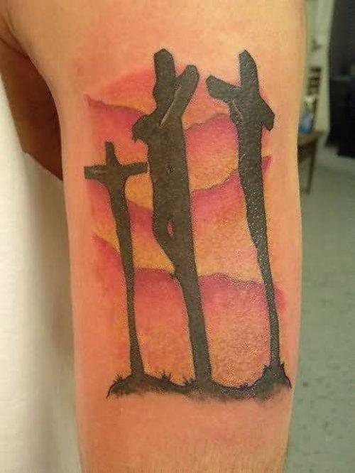 Jesus Cross Tattoos On Arm