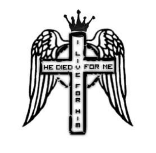 Winged Crown Cross Tattoo Design