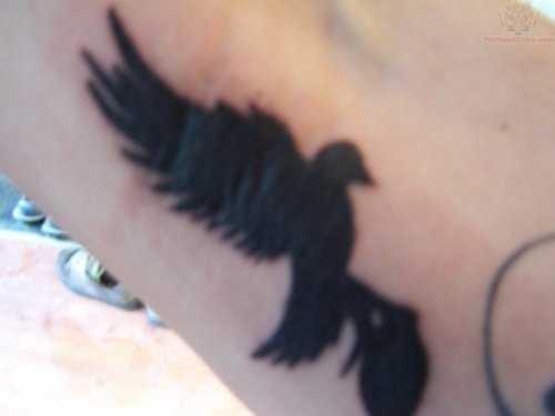 Crow And Grenade Tattoo