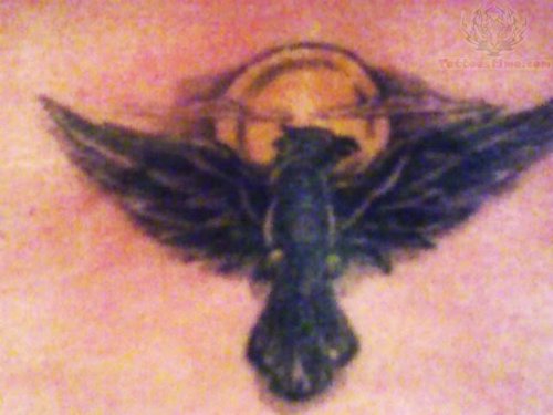 Lower Back Crow Tattoo