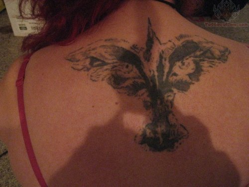 Upperback Crow Tattoo For Girls