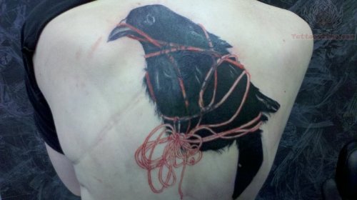 Back Body Crow Tattoo
